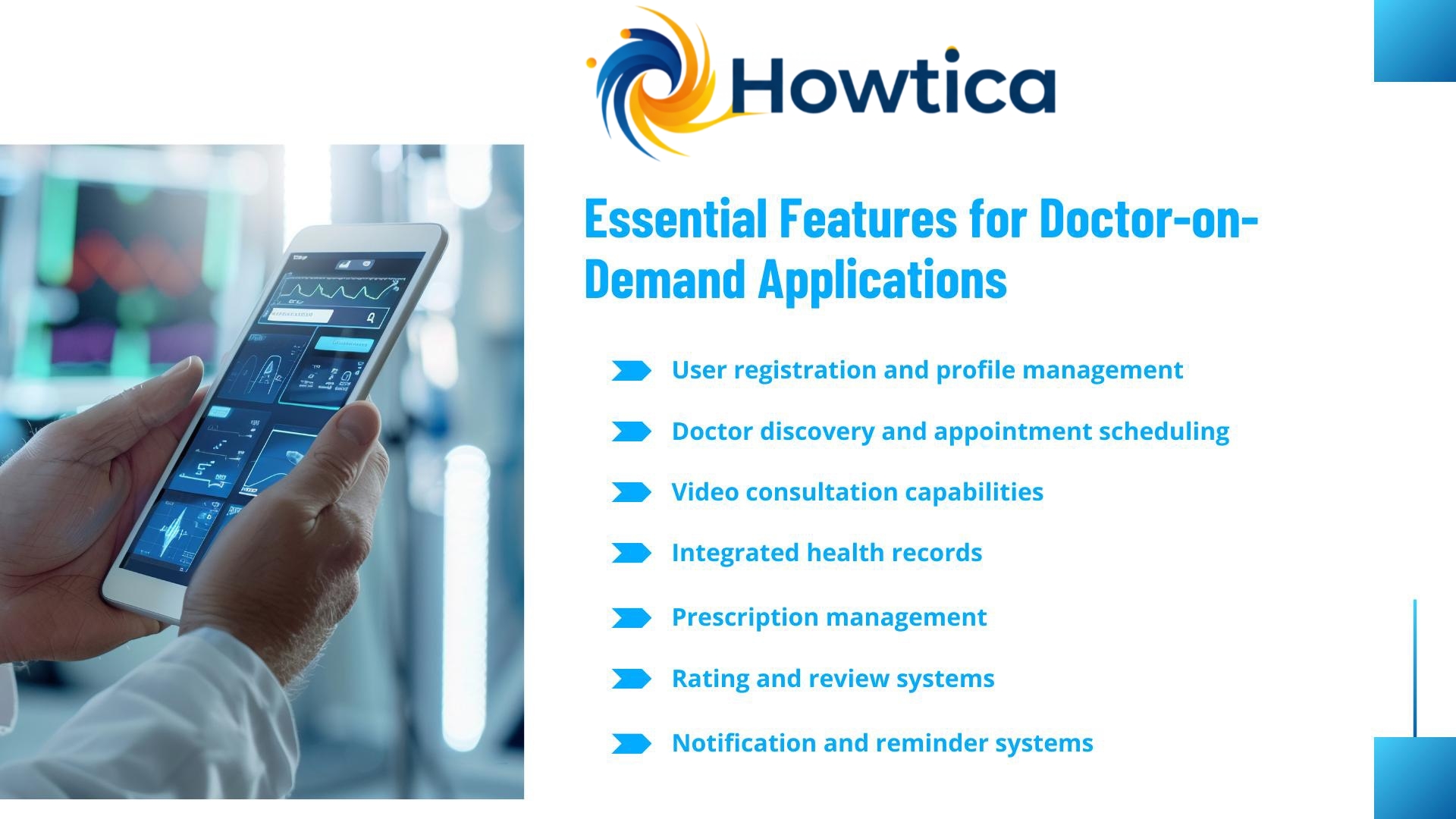 features for doctor on demand applications